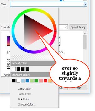 Figure 25: Changing symbol color